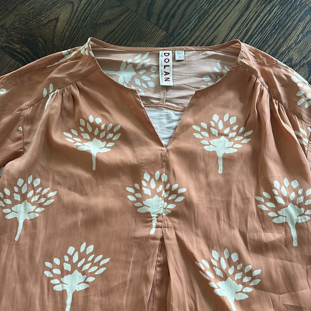 Anthropologie Women's Orange Floral Top - Picture 2 of 3